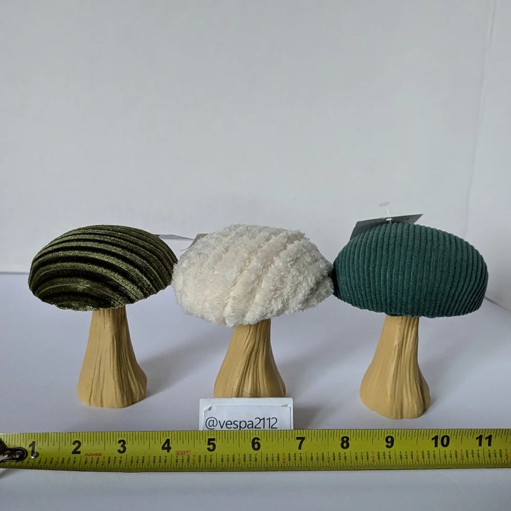 Target Bullseye Playground Mushroom Fall Fabric Set Of 3 Green Harvest Decor **P